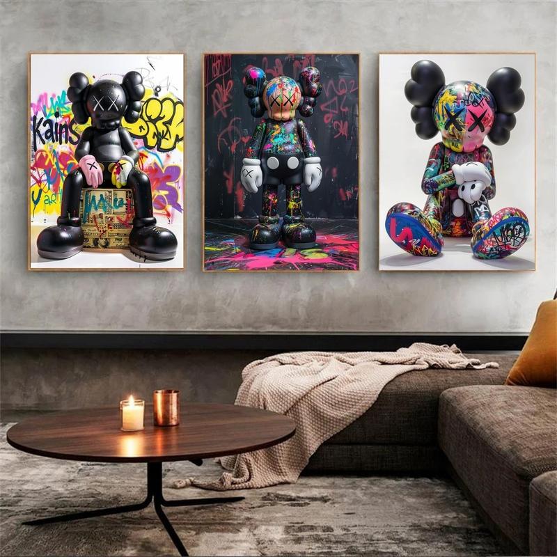 KAWS Poster Figure Poster, Kaws Poster Print Decor Artwork