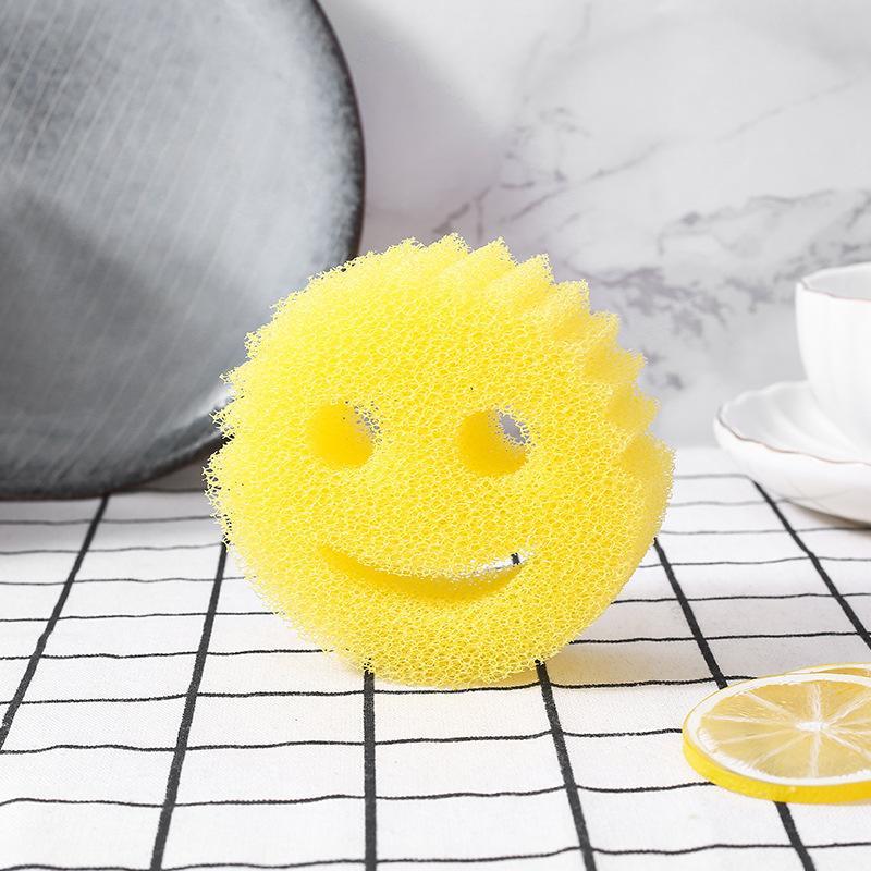 Smiling Face Sponge, 1 2 3 4 8 Counts Cartoon Dish Washing Sponge, Kitchen Cleaning Sponge, Household Cleaning Tool for Kitchen Bathroom