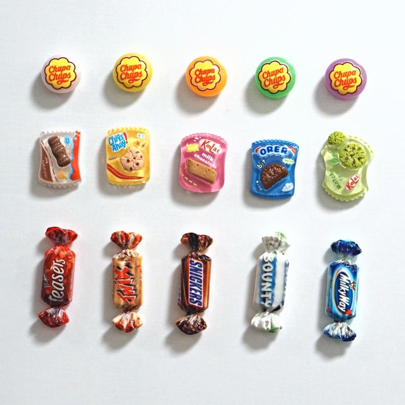 Candy Shaped Refrigerator Magnet, 5 Counts set Creative Food Design Fridge Magnet, Kitchen Decoration, Home Decor, Party Decoration