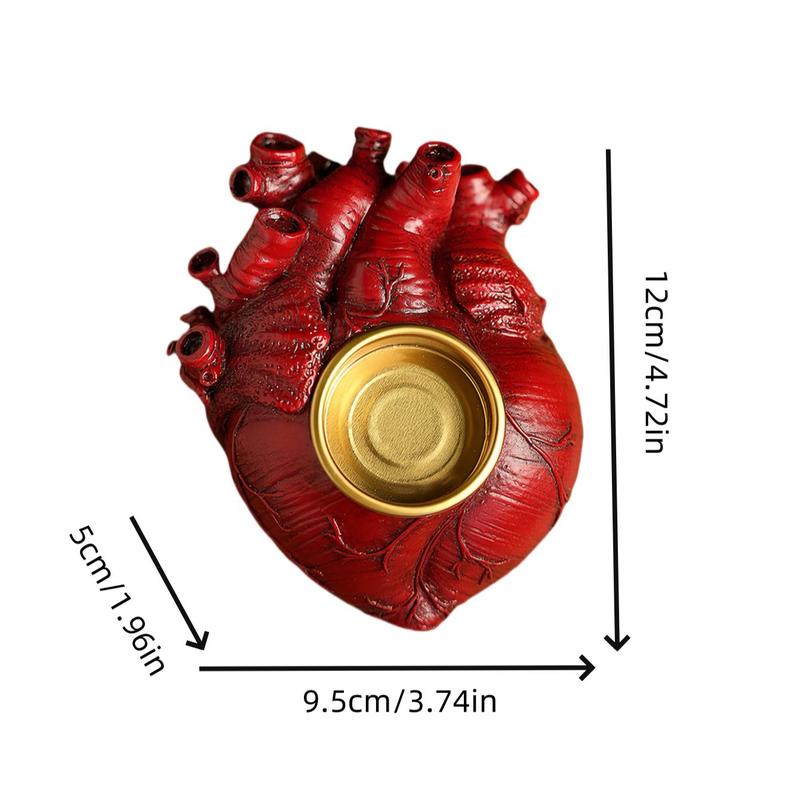 Heart & Brain & Spine Design Candle Holder, 1 Count Creative Candle Stand, Decorative Ornament for Home Living Room Bedroom