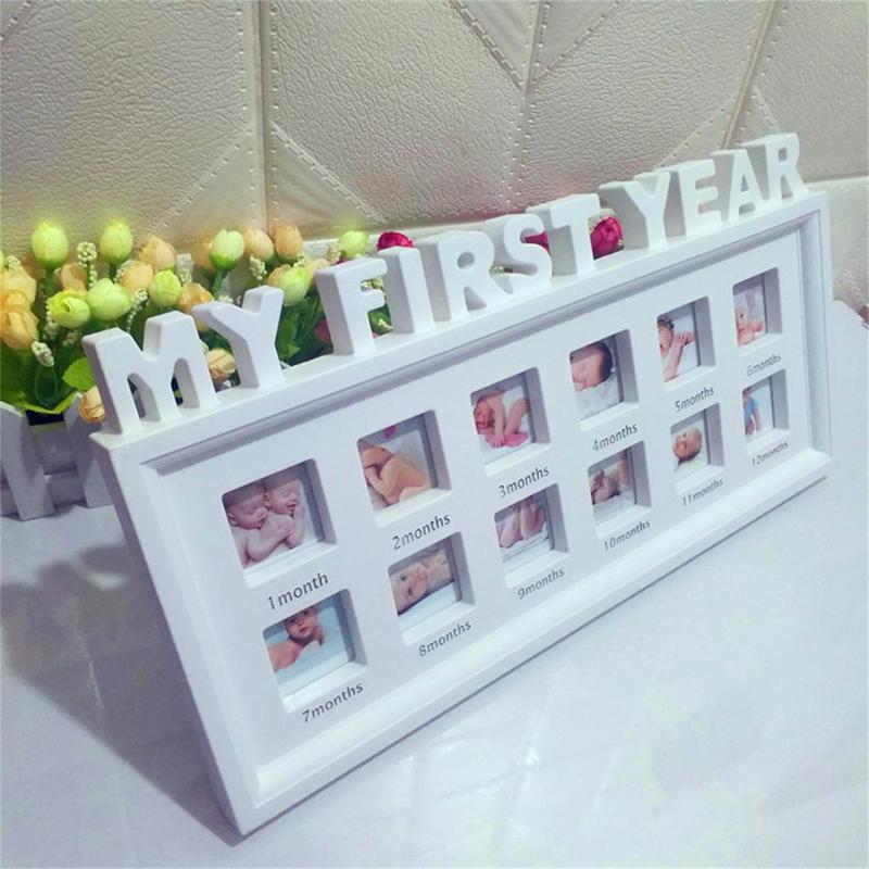 Baby Growth 12 Months Photo Frame, 1 Count Newborn Baby Photo Frame, Baby Growth Milestone Photo Frame, Home Decor