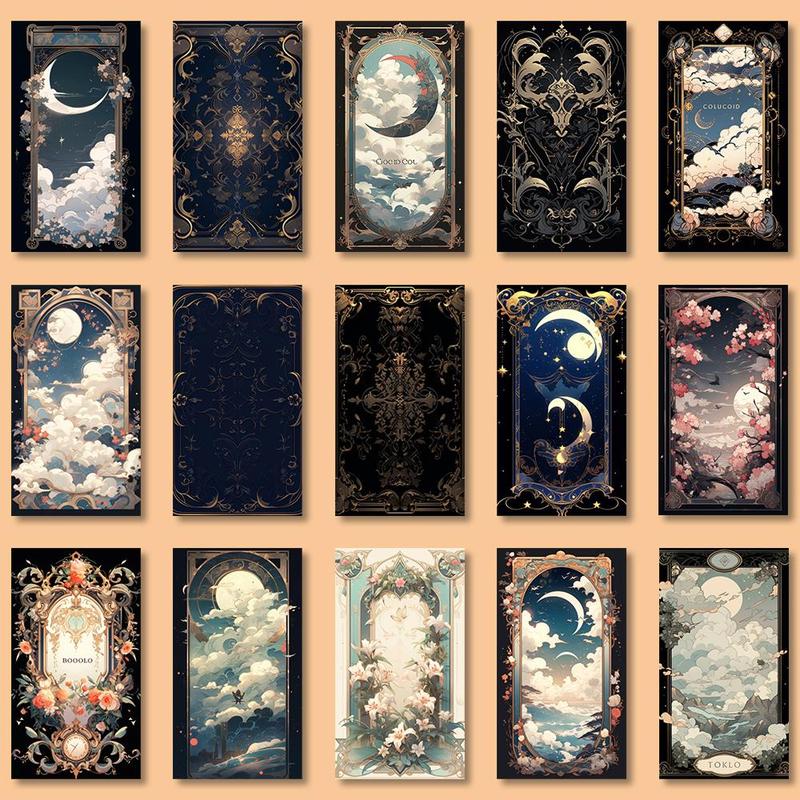 Baroque Style Card, 46pcs set Waterproof Removable PVC Sticker, Personalized Waterproof Sticker for Laptops, Mobile Phones, Cars and More