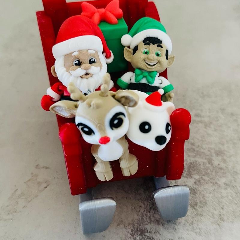 3D Printed Holidays Mini's 5-pack  -  Desk Ornament - Gift Idea - 3D Printed