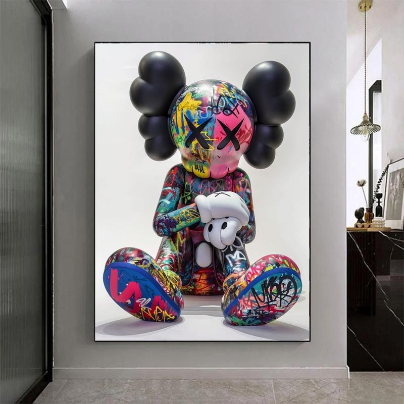 KAWS Poster Figure Poster, Kaws Poster Print Decor Artwork