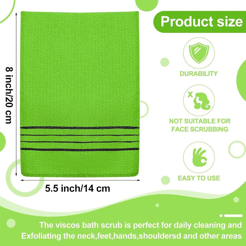 12 Pieces Korean Exfoliating Mitt Exfoliating Glove Italy Towel Body Skin Scrubber Exfoliating Scrubber for Remove Dead Skin Exfoliating Washcloth Korean(Small,Yellow, Green, Blue, Pink)