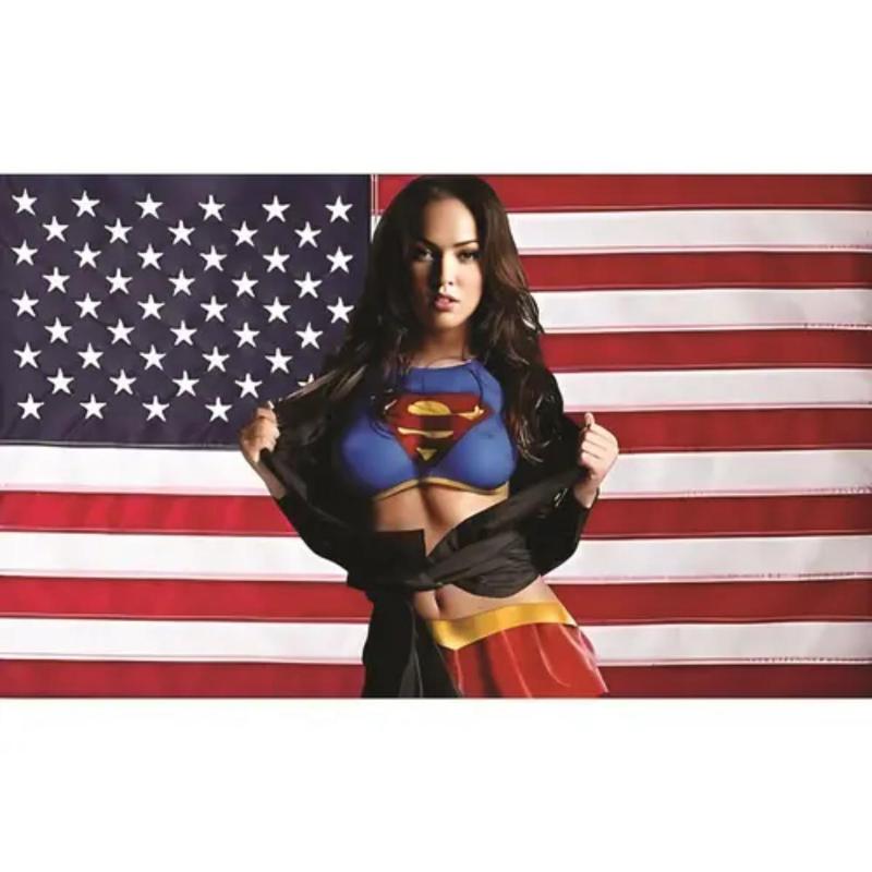 Double-Sided Megan Fox Wall 3x5 feets Flag – Decorative Hanging Flag for Room Decor, Wall Art