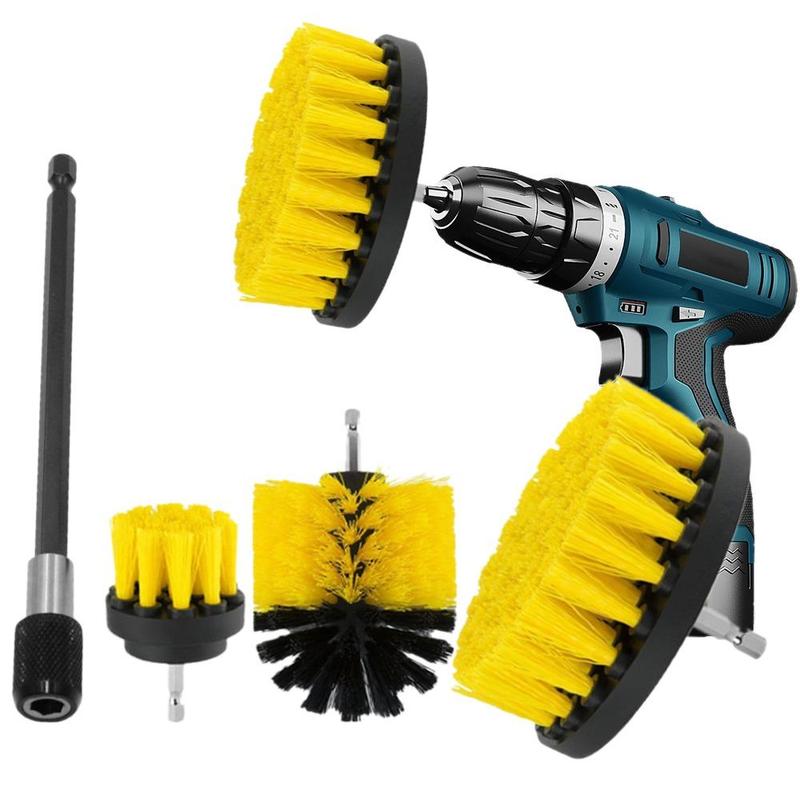 Drill Brush Attachment Set, Power Scrubber Brush Cleaning Kit, Drill Brush Attachment Set Suitable for Bathroom Surfaces, Grout, Floor, Tub, Shower, Tile, Kitchen & Car