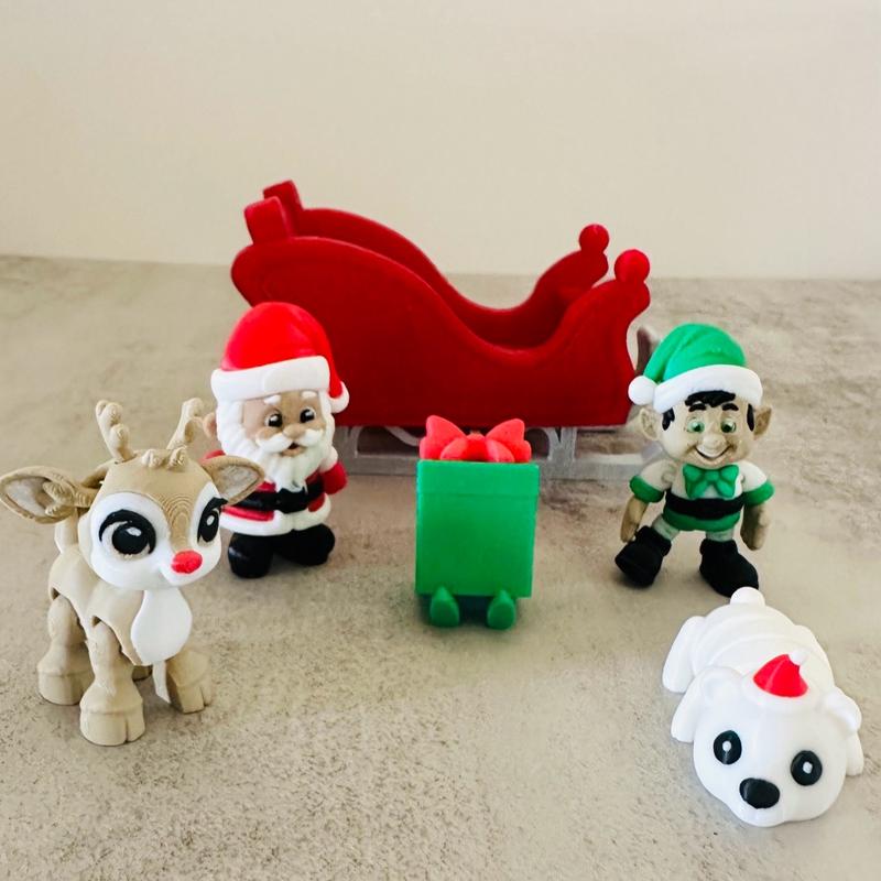 3D Printed Holidays Mini's 5-pack  -  Desk Ornament - Gift Idea - 3D Printed