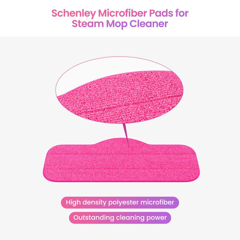 Schenley 6-Pack Microfiber Pads for Hestia Steam Mop Cleaner, Washable and Reusable Replacement Mop Pads, Accessories Compatible with Schenley Steam Mop