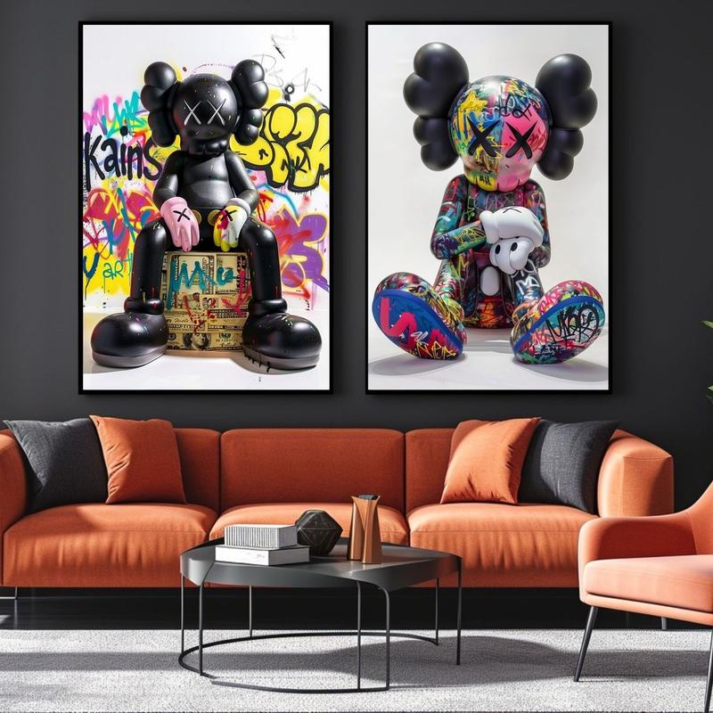 KAWS Poster Figure Poster, Kaws Poster Print Decor Artwork