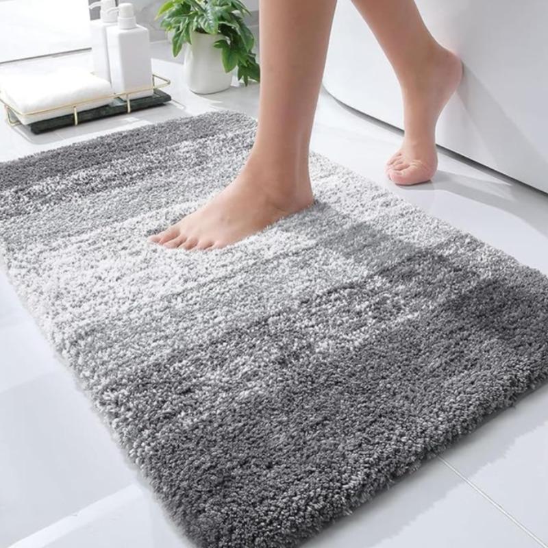 Bathroom Mat, 1 Count Non-slip Soft Absorbent Bath Rug, Machine Washable Bath Mat for Bathroom Floor, Tub and Shower