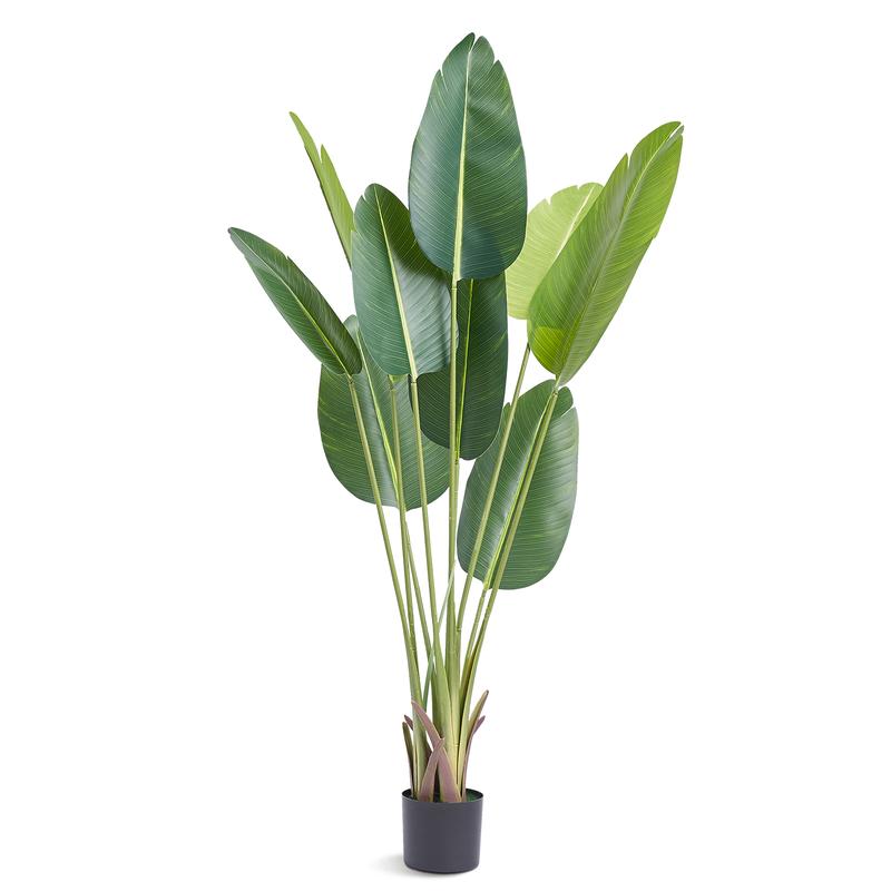 VEVOR Artificial Birds Of Paradise Tree, 5 FT Tall Faux Plant, PE Material & Anti-Tip Tilt Protection Low-Maintenance Plant, Lifelike Green Fake Tree for Home Office Warehouse Decor Indoor Outdoor Decorative Fruit