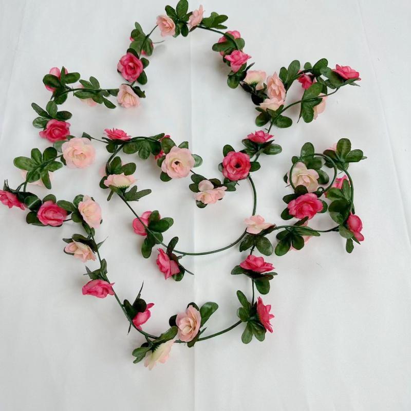 Artificial Rose Vine, 1 Count 45-head Fake Rose Vine, Decorative Flowers for Home Party Wedding, Home Decor Supplies