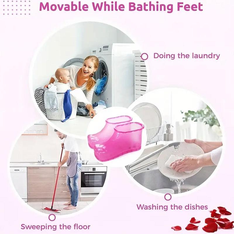 Portable Foot Spa Bathtub for Gifts, 1 Pair Foot Bath Boots, Boot Design Hot Massage Foot Bath Tub for Blood Circulation & Relaxation, Foot Massage