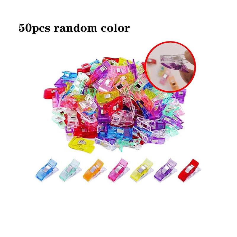 Random Color Sewing Clip, 50pcs Multipurpose Clothes Drying  Sewing Clip, Sewing Accessories for Home & Sewing Shop