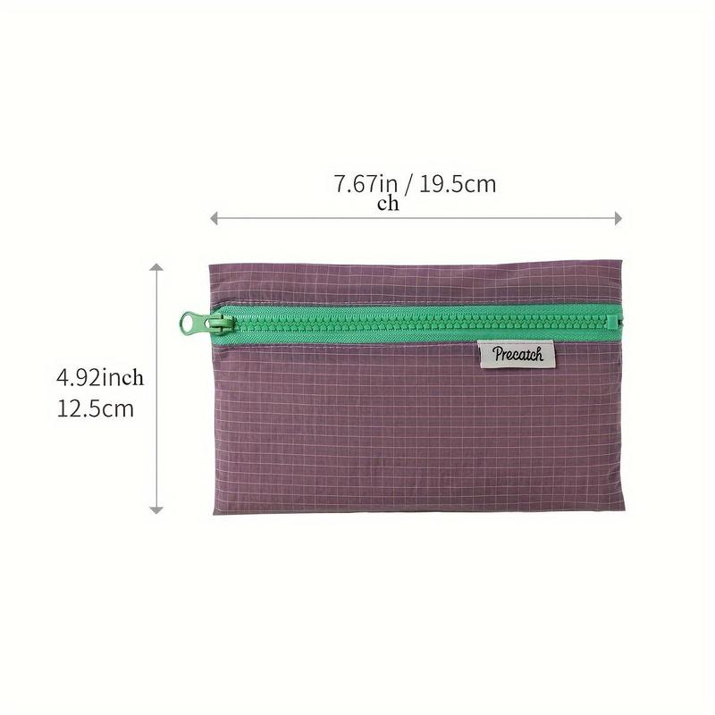 Nylon Zipper Pouch, 1 Count Portable Lightweight Storage Bag for Organizing Pens, Jewelry, Coins, and Small Accessories, Simple Stylish Easy-to-carry Design for Daily Use