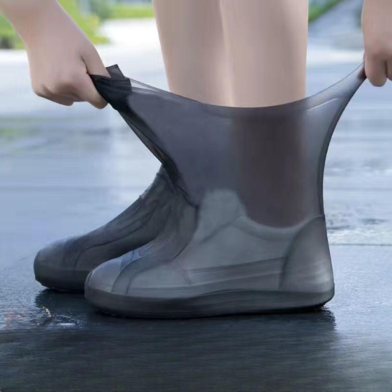 1 Pairs Outdoor Latex Rain Boots Waterproof Shoe Cover Reusable Rain Prevention Multiple Colors Durable Rubber Unisex