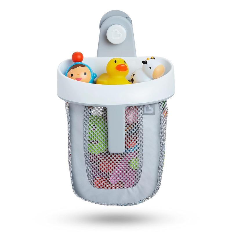 Munchkin Super Scoop Hanging Bath Toy Storage with Quick Drying Mesh, Grey