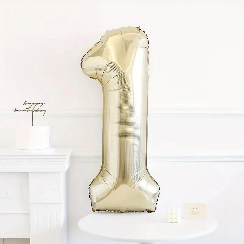 40 Inch Number Foil Balloon, Shimmering Golden Number Party Balloon, Durable Birthday Party Decor, Festive & Party Supplies