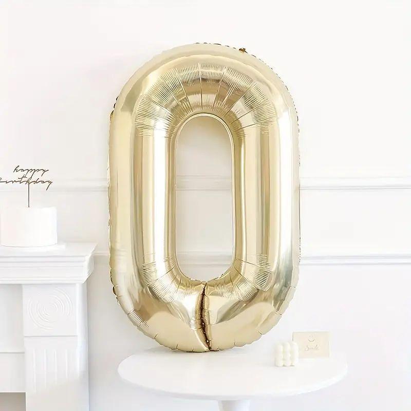 40 Inch Number Foil Balloon, Shimmering Golden Number Party Balloon, Durable Birthday Party Decor, Festive & Party Supplies