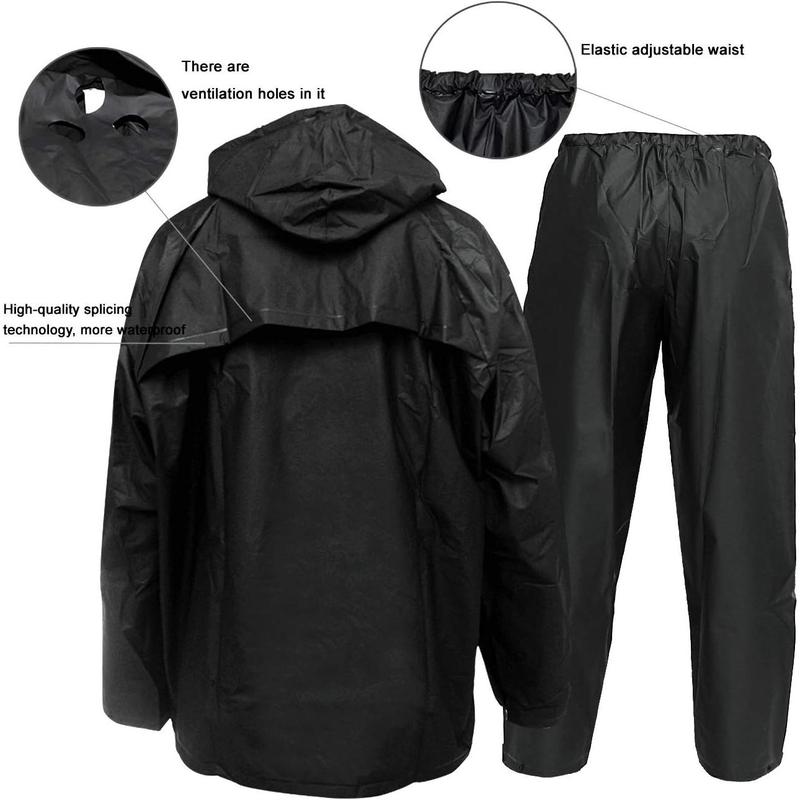 Rain Suits for Men Ultra-Lite Waterproof Protective Rain coats Rain Gear Workwear Fits Men Women