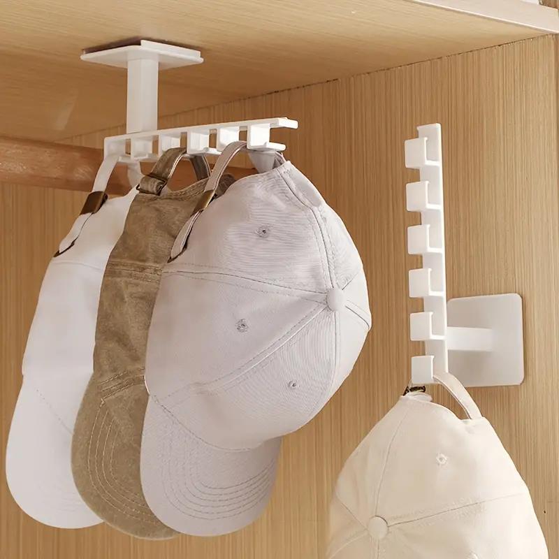 Hat Rack, 3 Counts Space Saving Hat Holder, Door Hook Rack, Plastic Storage Solution for Baseball Caps, Home Storage Hooks