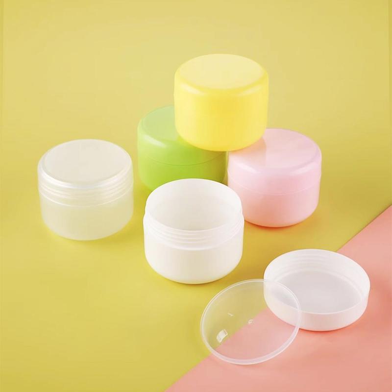 5pcs Empty Travel Cosmetic Jar, Makeup Container Bottle, Travel Makeup Face Cream Lotion Storage Box