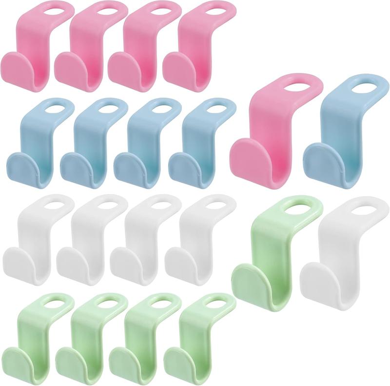 Clothes Hanger Connector Hooks Plastic Cascading Hangers Saving Organizer Hanger Hooks for Heavy Duty Clothes Closet (40 Pieces)