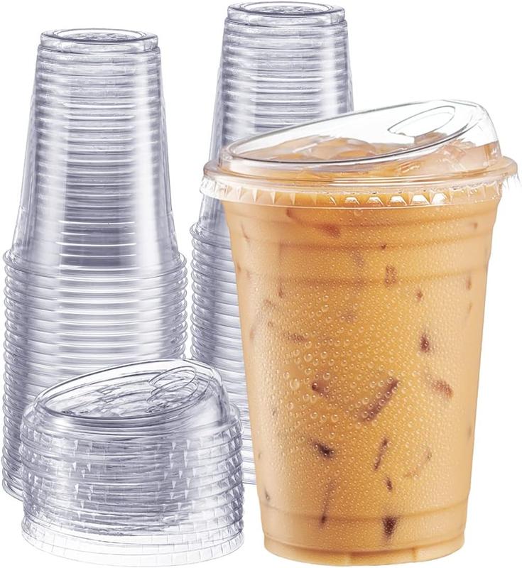 Sell 2 Empire Package [16 oz. - 100 Sets Crystal Clear Plastic Cups With Strawless Sip-Lids Disposable