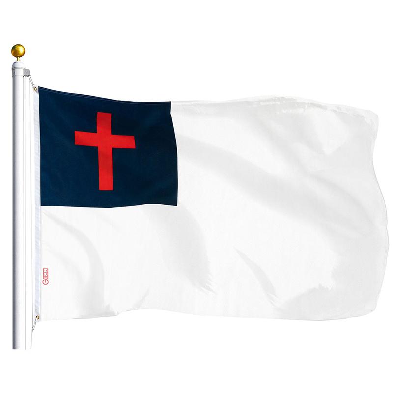 Christian Religious Cross Flag 75D Printed Polyester 3x5 Ft