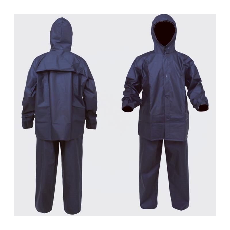 Ultra-Lite Rain Coat with Pants for Men Women Waterproof Rain Suit for Sport(Navy)