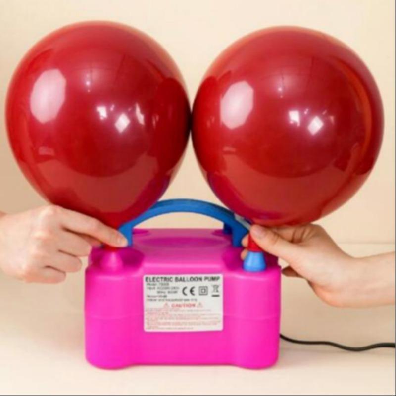 Electric Balloon Pump, 1 Set Portable Dual Nozzle Electric Blower Inflator with Bundling Tools, Party, Sport, Balloon Inflator for Party Decorations