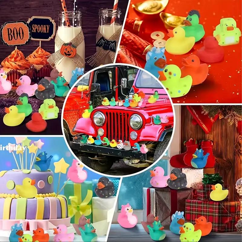 25 PCS Colorful Rubber Duck Toys Children's Party Gift Party Small Gift Halloween Gift