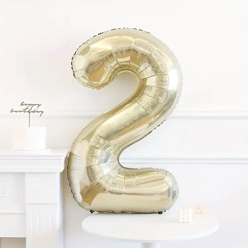 40 Inch Number Foil Balloon, Shimmering Golden Number Party Balloon, Durable Birthday Party Decor, Festive & Party Supplies