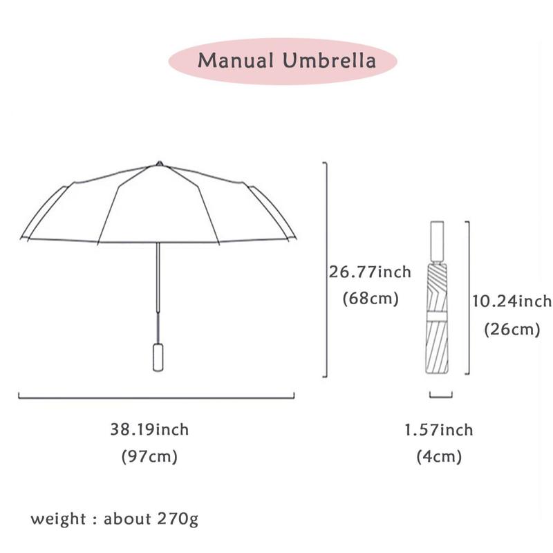 Portable Umbrella, 1 Count Small Umbrella For Sun And Rain, Music Festival Lightweight & Compact Umbrella For Women Men Kids