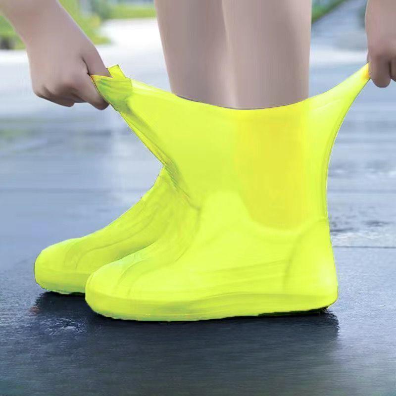 1 Pairs Outdoor Latex Rain Boots Waterproof Shoe Cover Reusable Rain Prevention Multiple Colors Durable Rubber Unisex