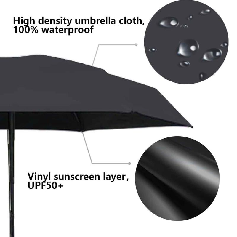 Portable Mini Umbrella with Storage Box, 1 Count Lightweight Manual Open Umbrella, Compact UV Protection Umbrella for Travel & Outdoor & Camping