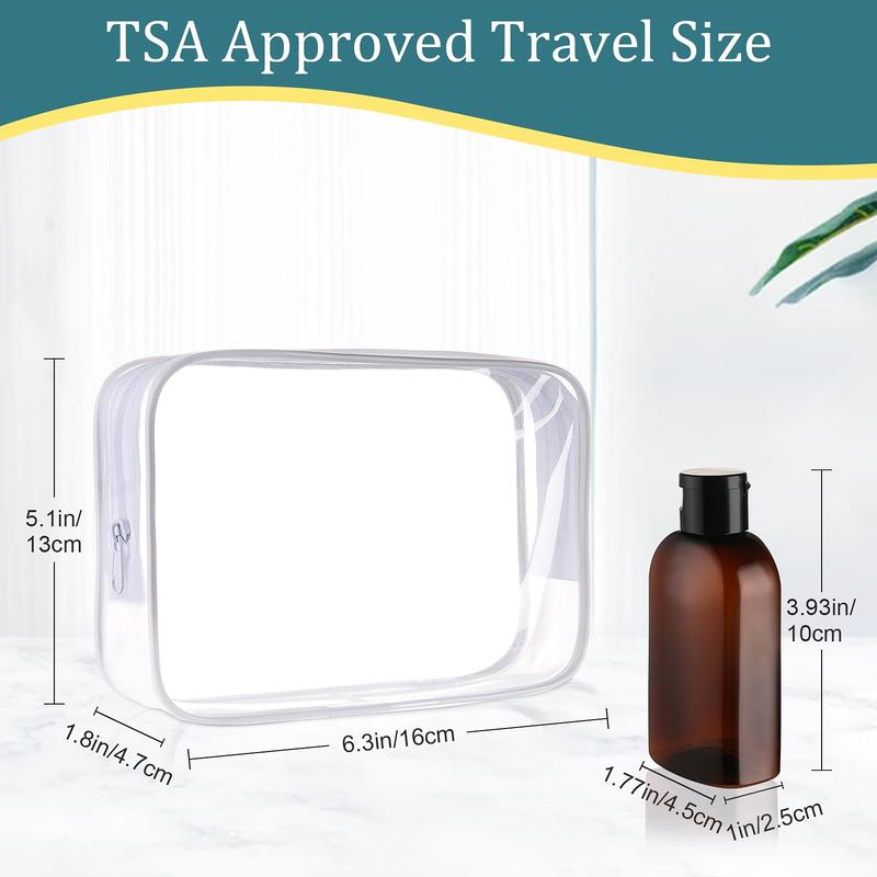 4 pcs Travel Bottles for Toiletries ，3.4oz Travel Shampoo and Conditioner Bottles ，Travel Size Containers Leak Proof Small Plastic Squeeze Bottles with Flip Cap