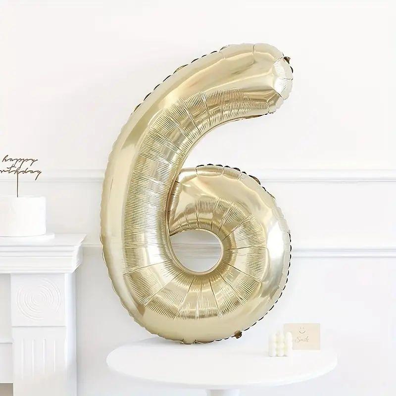 40 Inch Number Foil Balloon, Shimmering Golden Number Party Balloon, Durable Birthday Party Decor, Festive & Party Supplies