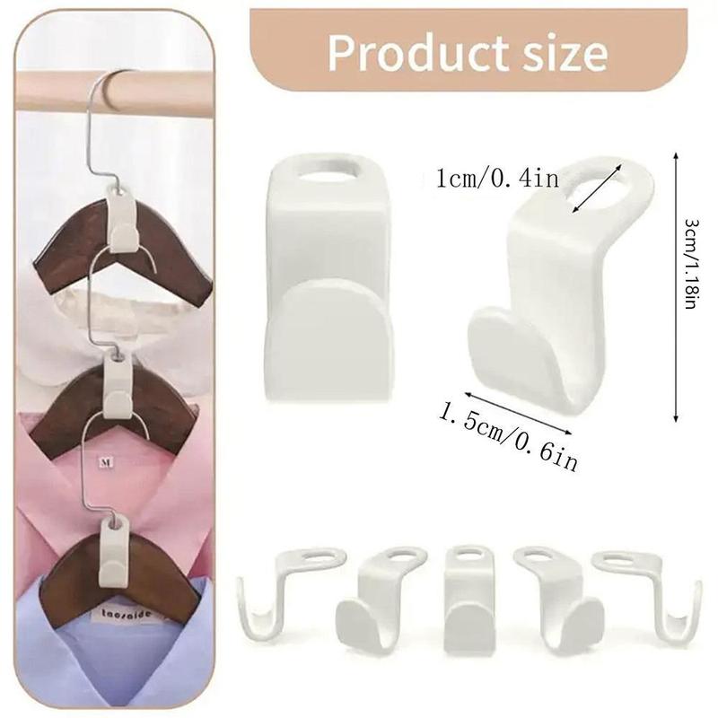 60pcs Solid Color Wardrobe Clothes Hanger Connector Hook, Cascading Hanger Hook, Space Saving Organizer for Closet