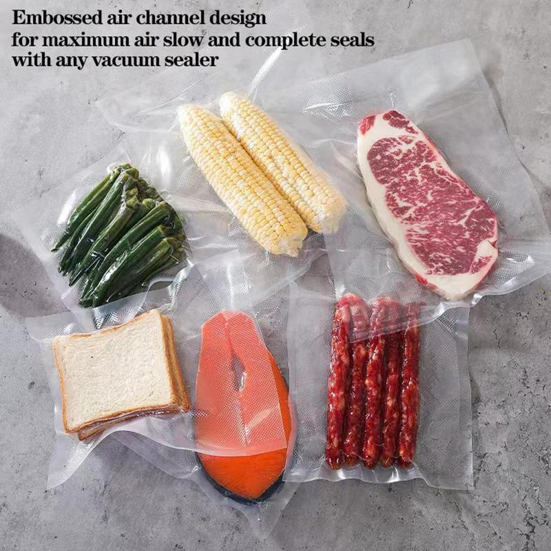 Vacuum Sealer Bag, 2 Rolls 500cm Vacuum Sealer Bag, Food Storage Bag for Vacuum Low-temperature Cooking & Meal Preparation & Steak Storage