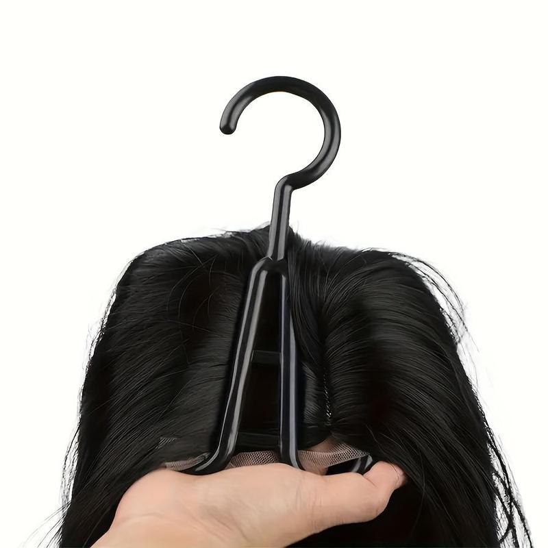 Clear Wig Storage Bag with Hook, 4 Counts Christmas Dustproof Zipper Wig & Hair Extension Hanger, Heatless Styling Tools for Salon & Home Use