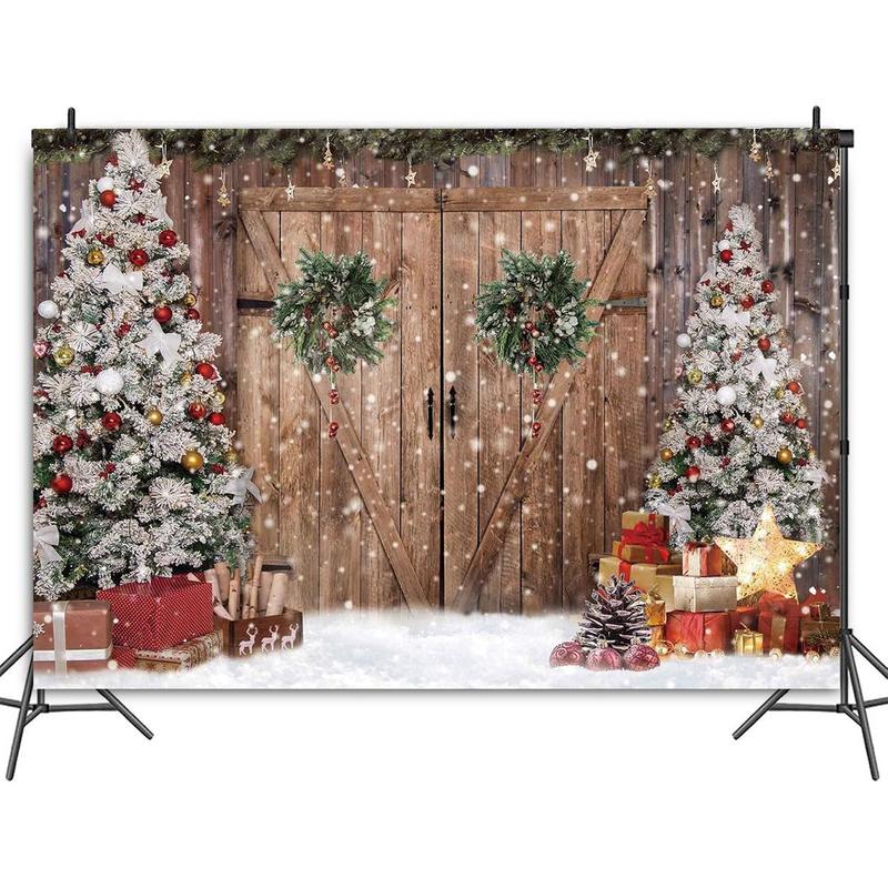 Christmas Themed Photography Backdrop, 1 Count Snowflake Pattern Wall Hanging Photo Backdrop, Festive & Party Supplies for Home Party Decoration