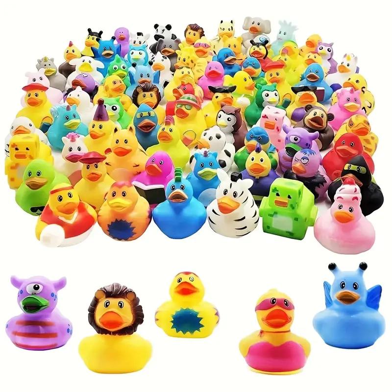 25 PCS Colorful Rubber Duck Toys Children's Party Gift Party Small Gift Halloween Gift