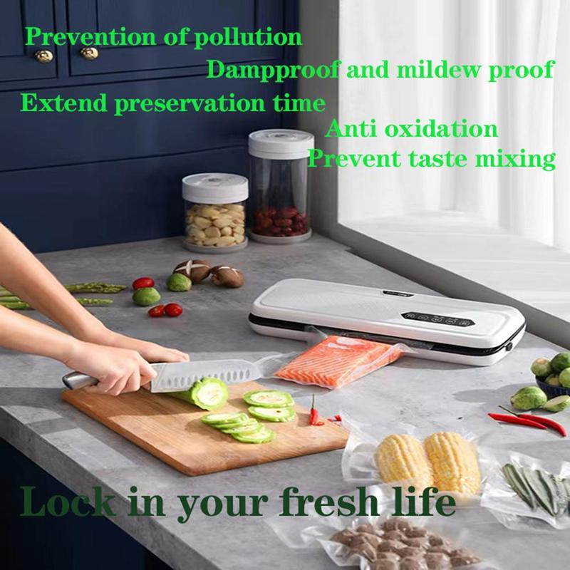 Vacuum Sealer Bag, 2 Rolls 500cm Vacuum Sealer Bag, Food Storage Bag for Vacuum Low-temperature Cooking & Meal Preparation & Steak Storage