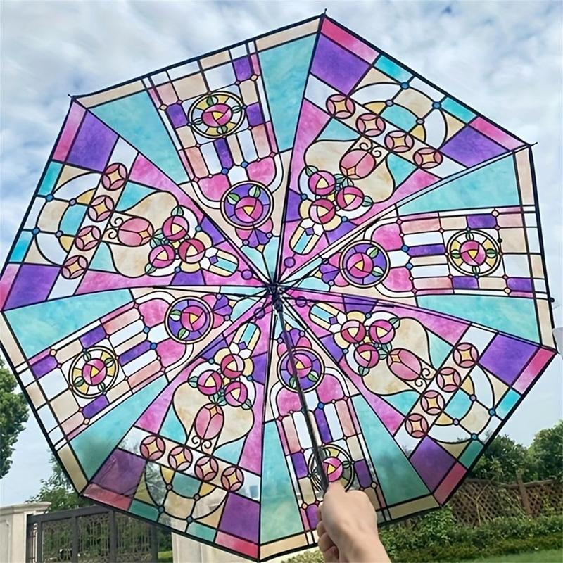 Fashionable Transparent Umbrella, Creative Automatic 3-fold Umbrella, Lightweight & Waterproof Umbrella for All-weather Protection