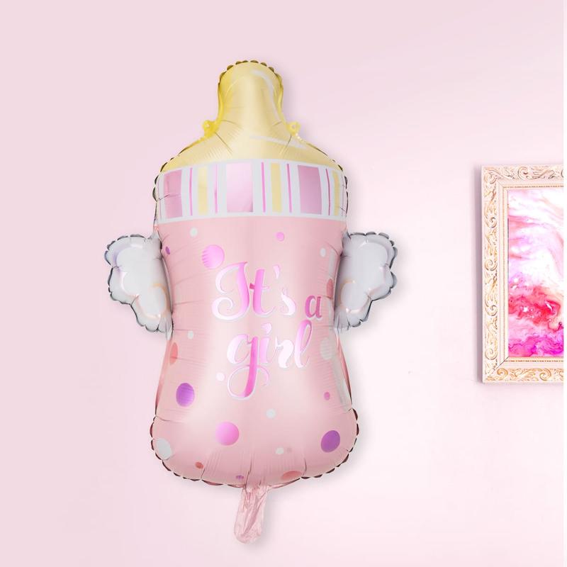 Letter Pattern Baby Bottle Shaped Balloon, 1 Count Feeding Bottle Shaped Balloon For Birthday Valentine's Day Party Decor Supply, Mean Girls Decorations