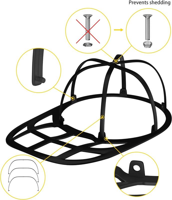 Hat Washer Cage for Baseball Caps, Sturdy Cleaning Protector with Frame Cage and Laundry Bag, Washing Machine Safe Hat Cleaner and Organizer, Suitable for Adult and Kids' Caps - 1-Pack