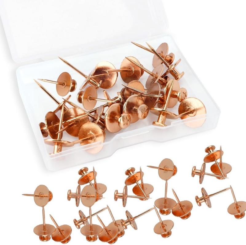 Picture Hanging Kit,Push Pins,Picture Hangers,Double Headed Thumb Tacks for Wall Hooks for Hanging,Nails for Hanging Pictures,Thumb Tacks for Tapestry Poster Drywall,20 Pcs Rose Pink