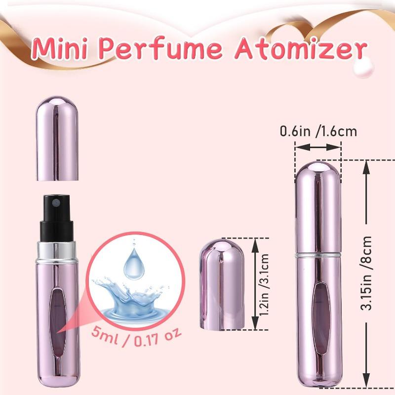 2 pack Mini Perfume Travel Refillable Bottles-5ml Portable Atomizer Sprayer,Empty Pump Container for Traveling and Outgoing